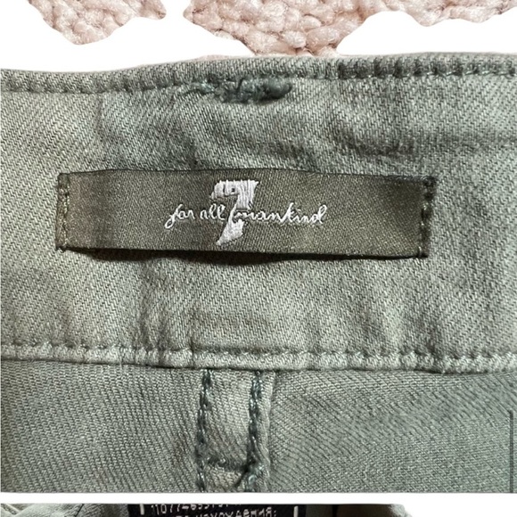 7‎ For All Mankind women’s  Cargo Pants M Green Flap Pockets Casual size 30 NWOT - Picture 13 of 14
